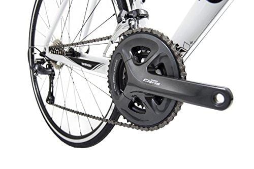 Tommaso Imola Endurance Aluminum Road Bike, Shimano Claris R2000, 24 Speeds - White - Medium