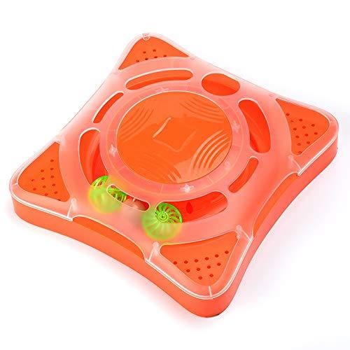 Eurus Home Interactive Cat Toys,Electronic Cat Toy with 2 Balls-Daytime or Nighttime Play, stimulates Cat's Senses & Instincts