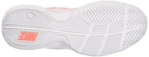 Nike Women's Court Lite Tennis Shoe, White/Lava Glow-Vast Grey, 6