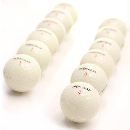 GlowV2 Night Golf Balls (12-Pack) - Best Hitting Ultra Bright Glow Golf Ball - Compression Core and Urethane Skin