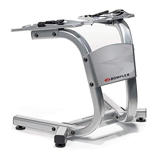 Bowflex 100300 SelectTech Metal Dumbbell Stand with Built-in Towel Rack, Silver