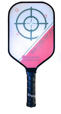 Engage Encore EX 6.0 Pickleball Paddle | USAPA Approved | Textured FiberTEK High Compression Fiberglass Face & ControlPRO II Polymer Core | Standard Weight 7.8 - 8.3 oz | Red | 4 1/4” Grip