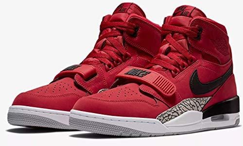 Nike Jordan Legacy 312 - Men's Varsity Red/Black/White Leather Basketball Shoes 9 D(M) US