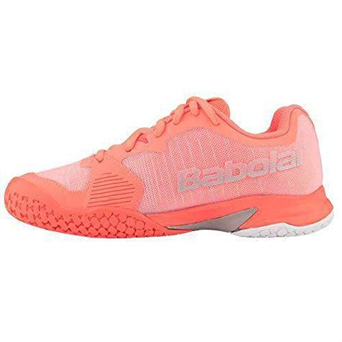 Babolat Junior Jet All Court Tennis Shoes, Fandango/Fluo Pink (Kids' Size 3)