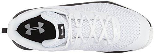 Under Armour Men's Jet Mid Basketball Shoe, White (100)/Black, 10