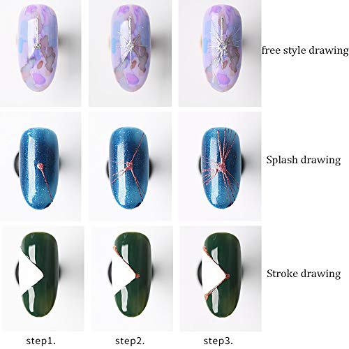 ROSALIND Metal Spider Gel Nail Polish Pull Wire for Nail Art Design Acrylic Nail Paste Painting Decoration Draw Silk Varnish Need UV Dryer Lamp