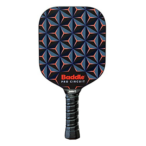 Baddle Pro Circuit Paddles | Fiberglass Pickleball Rackets with EdgeTech Protect Technology and Polymer Honeycomb Core | USAPA Approved for Beginner, Intermediate Pickleball Play