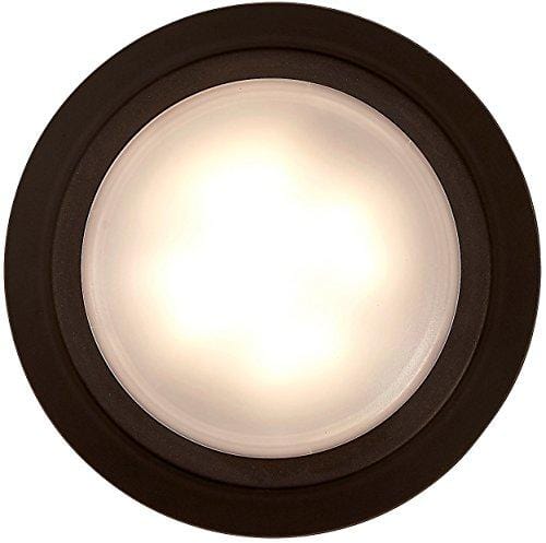 New Round Flush Mount Thin Ceiling Light |  LED Disc Shaped Thinnest Round Dimmable Lighting Fixture | Direct Wire Lights | No Drywall Work Required | 3000K Bright White | 5.5" Oiled Bronze