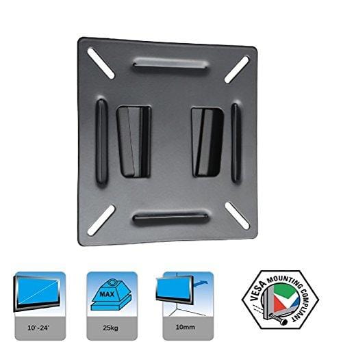LWL Mounting RV TV Mount Bracket for 10-24 21.5 23.6 23.8 Flat Screen Kichen ViewSonic Maya Bedroom Living Dining Computer Monitors with 100x100 Loading 55lbs
