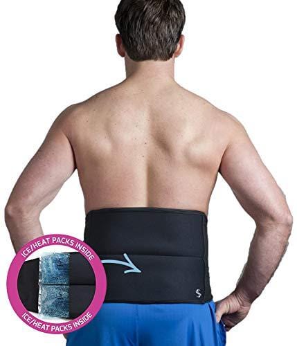 Spand-Ice Recovery Wrap with Ice and Heat Therapy - Lower Back Pain and Lumbar Support Belt - Includes 2 Ice/Heat Packs (Large/X-Large)