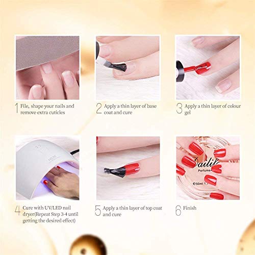 AZUREBEAUTY Gel Nail Polish Set - Pink Purple Glitter Colors Soak Off UV LED Gel Polish Kit 8 PCS 0.24 OZ