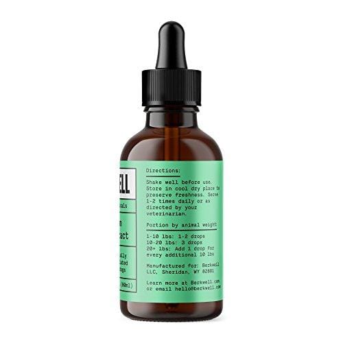 Berkwell Pure Whole Hemp Extract Oil for Dogs - 500mg 2oz - Supports Mobility and Calmness - Authentic USA Made Human-Grade Ingredients