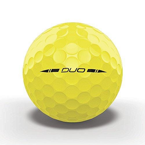 Wilson Staff Duo Golf Balls, Yellow, 12 Piece