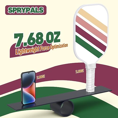 Sprypals Pickleball Bag Pickleball Backpack for Women Men,USAPA Approved Fiberglass Pickleball Paddles Set of 2 with 4 Pickleballs,Premium PickleBall Tote Bag Cute Pickleball Bags for Ladies
