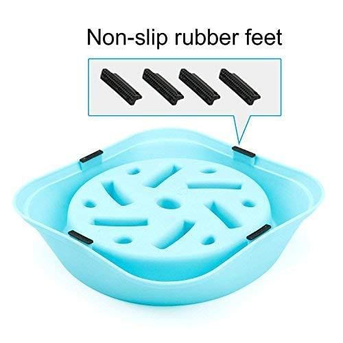 JASGOOD Dog Feeder Slow Eating Pet Bowl Eco-Friendly Durable Non-Toxic Preventing Choking Healthy Design Bowl for Dog Pet Stop Bloat Bowl