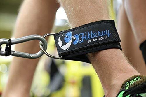 Fitteroy Ankle Straps for Cable Machine and Resistance Exercises (Pair) Strengthens and Tones Glutes and Hamstrings