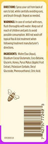 Burt's Bees for Cats Natural Waterless Shampoo with Apple & Honey | Cat Waterless Shampoo Spray, 10 oz