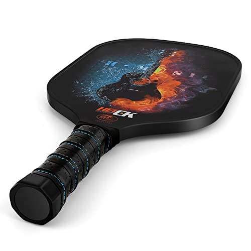 HEICK Pickleball Paddle with Spin Grit,USA Pickleball Approved,for Beginner to Advanced Player,Fiberglass Face,Polypropylene Honeycomb Core,5”Handle,US Major Brand OEM Factory Direct Sales H-MusicG2