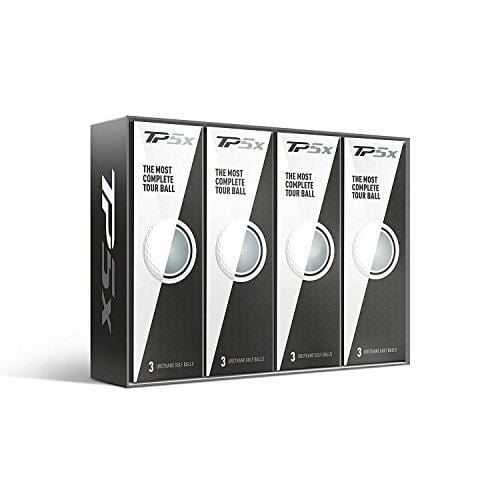 TaylorMade TP5X Golf Balls, White (One Dozen)