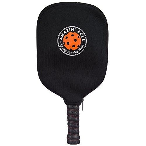 Amazin' Aces Pickleball Paddle Covers Set of Two Cases | Neoprene Cover Fits Most Rackets | Sleeves Protect Your Paddles from Scrapes & Dings