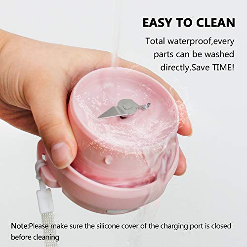 Portable Blender USB Rechargeable, CREATIVE DESIGN Small Blender Cordless Personal Blender for Shakes and Smoothies, 300ml Juice Cup for Travel Home Office