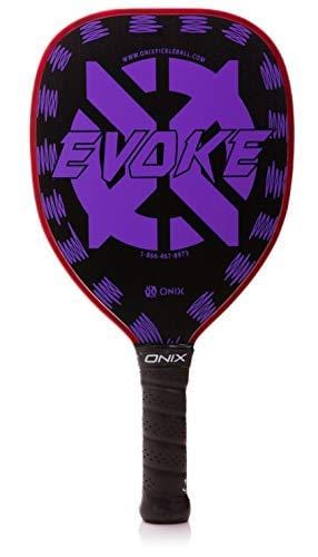 Onix Graphite Evoke Tear Drop Pickleball Paddle Features Tear Drop Shape, Polypropylene Core, and Graphite Face