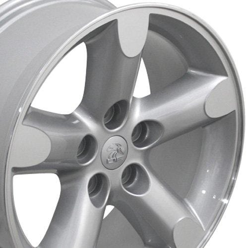 20x9 Wheel Fits Dodge, RAM Trucks - RAM 1500 Style Silver Rim w/Mach'd Face, Hollander 2267