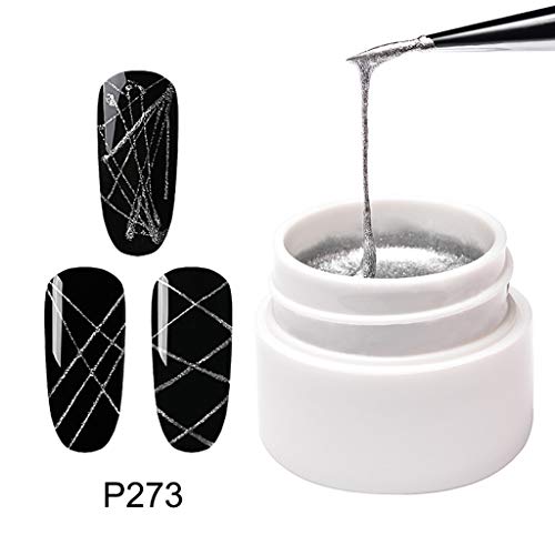 JYS Nail Art Spider Gel,Nail Art Line Silk Point Creative Pulling Wire Painting Gel - Matrix Gel with Gel Paint Design Nail Art Wire Drawing Gel for Line