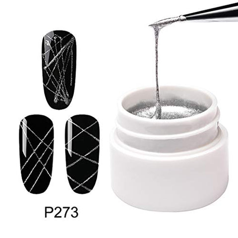 JYS Nail Art Spider Gel,Nail Art Line Silk Point Creative Pulling Wire Painting Gel - Matrix Gel with Gel Paint Design Nail Art Wire Drawing Gel for Line