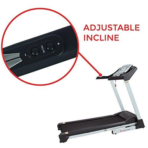 Sunny Health & Fitness SF-T7515 Smart Treadmill with Auto Incline, Sound System, Bluetooth and Phone Function