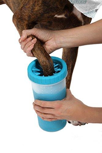 Dexas MudBuster Portable Dog Paw Cleaner, Large, Blue