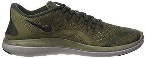 Nike Womens Flex 2017 Fabric Low Top Lace Up Running Sneaker, Green-M, Size 10.0