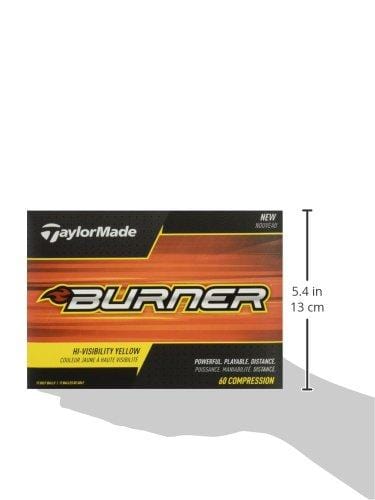 TaylorMade 2017 Burner Golf Balls Yellow Golf Ball, Yellow (One Dozen)