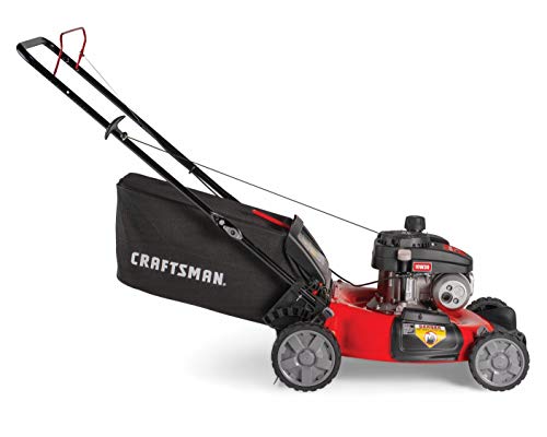 CRAFTSMAN M105 140cc 21-Inch 3-in-1 Gas Powered Push Lawn Mower with Bagger