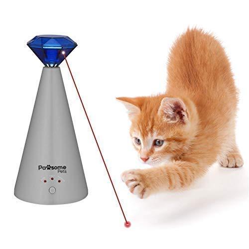 Pawsome Pets Automatic Cat Laser Toy - Pet Laser Light for Cats, Interactive Cat Chase Toy With 3 Rotating Modes - Auto Shut Off - Ultra Pickleball