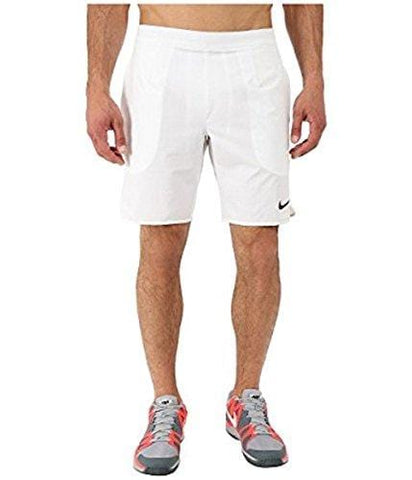 NIKE Men's 2XL Gladiator Premier 9 inch Tennis Shorts White 729394-100