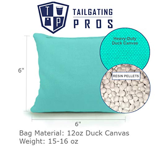 Tailgating Pros Red Royal Blue Pro-Style Cornhole Bags Two-Sided Slick & Stick Resin-Filled Suede and Duck Canvas Set of 8