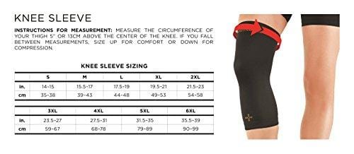 Tommie Copper Men's Recovery Refresh Knee Sleeve, Black, Small