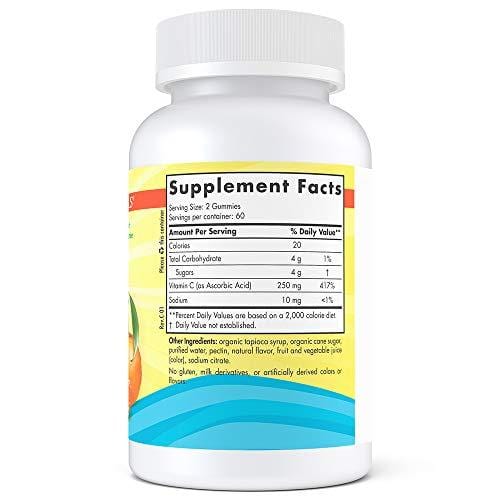 Nordic Naturals Vitamin C Gummies - Chewable Vitamin C Gummy Provides Immune System Support and Antioxidant Protection for Children and Adults*, Tangerine Flavor, 120 Count