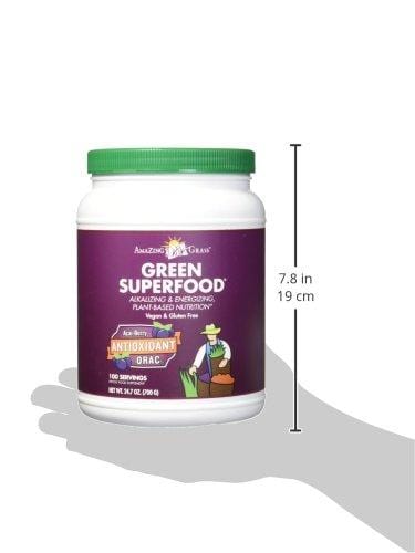 Amazing Grass Green Superfood Antioxidant Organic Powder with Elderberry, Wheatgrass, and 7 Super Greens, Flavor: Sweet Berry,  100 Servings