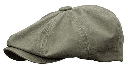 Rooster Washed Cotton Newsboy Gatsby Ivy Cap Golf Cabbie Driving Hat (X-Large, Khaki)