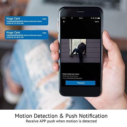 Wireless IP Camera, HUGOAI WiFi 1080P HD Home Security Surveillance Camera with Facial Recognition, Motion Detection, Night Vision, Two Way Audio for Baby Monitor Pet Dog Cameras