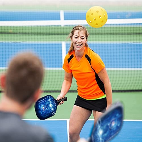 VANSHINIEER 40 Holes Outdoor Pickleball Balls Design for Tournament Play and Practice (3 Pack)