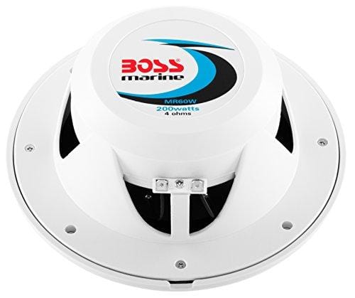 BOSS Audio MR60W 200 Watt (Per Pair), 6.5 Inch, Full Range, 2 Way Weatherproof Marine Speakers (Sold in Pairs)