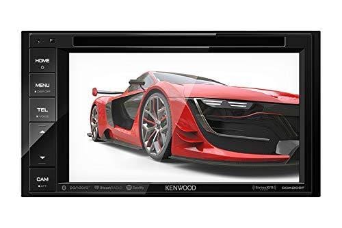 Kenwood DDX26BT Double DIN SiriusXM Ready Bluetooth in-Dash DVD/CD/AM/FM Car Stereo Receiver w/ 6.2" Touchscreen + XV License Backup Camera + Magnet Phone Holder