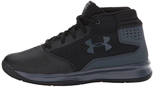 Under Armour Boys' Pre School Jet 2017 Basketball Shoe, Black (001)/Rhino Gray, 10.5K