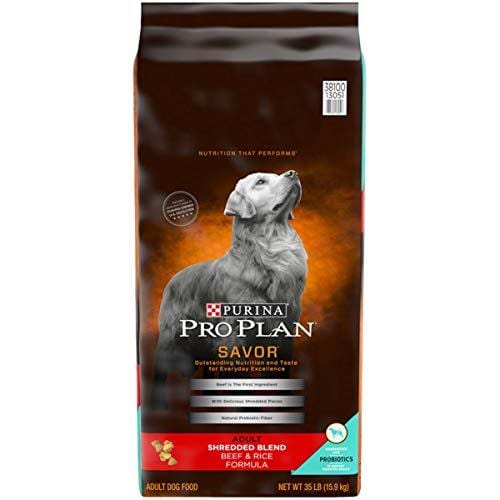 Purina Pro Plan Dry Dog Food; SAVOR Shredded Blend Beef & Rice Formula - 35 lb. Bag