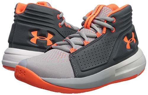 Under Armour Boys' Pre School Torch Mid Basketball Shoe, Mod (101)/Pitch Gray, 12.5K M US Little Kid