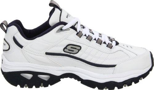 Skechers Sport Men's Energy Afterburn Lace-Up Sneaker,White/Navy,10.5 XW US