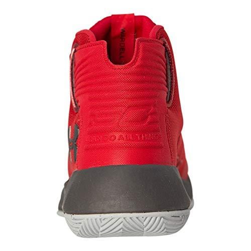 Under Armour Kids Boys UA GS Curry 3ZERO Basketball (Red/Steel/Black, 6 M US Big Kid)